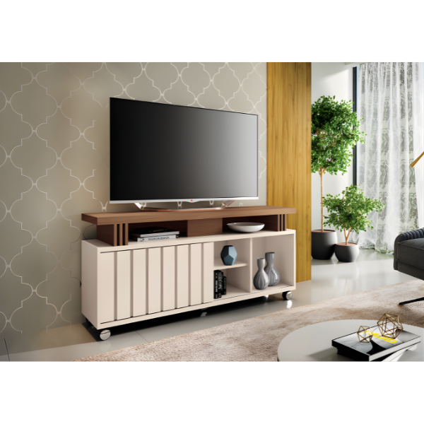 Bancada Briz 1.36 HB Moveis 1 Porta de Correr para Tv de ate 50