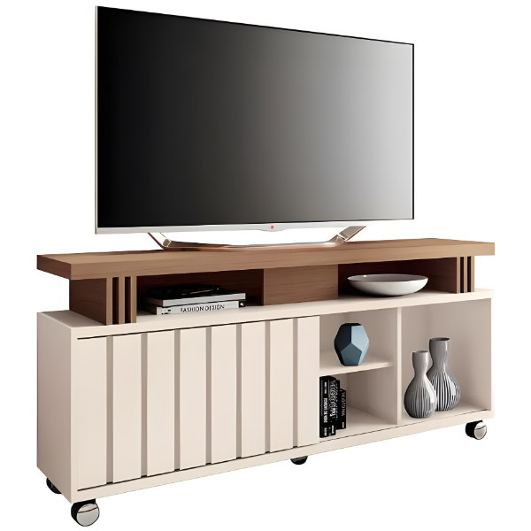 Bancada Briz 1.36 HB Moveis 1 Porta de Correr para Tv de ate 50