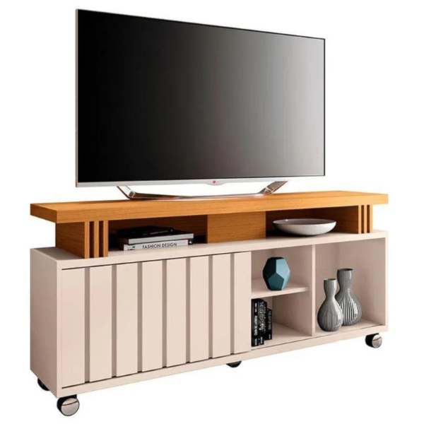 Bancada Briz 1.36 HB Moveis 1 Porta de Correr para Tv de ate 50