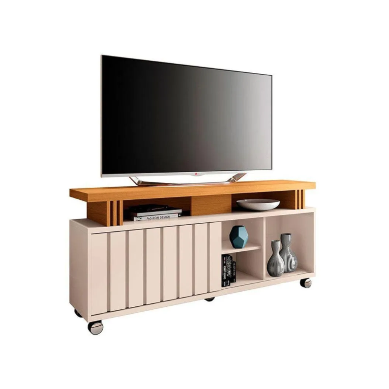 Bancada Briz 1.36 HB Moveis 1 Porta de Correr para Tv de ate 50