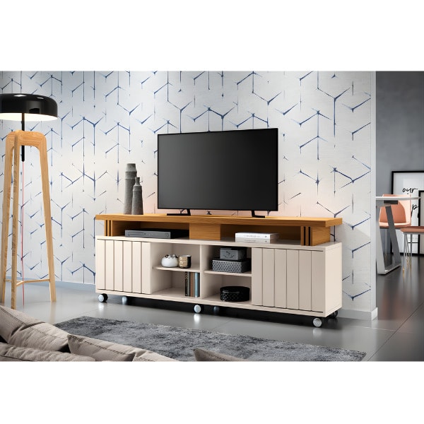 Bancada Briz 1.8 HB Moveis 2 Portas de Correr para Tv de ate 70