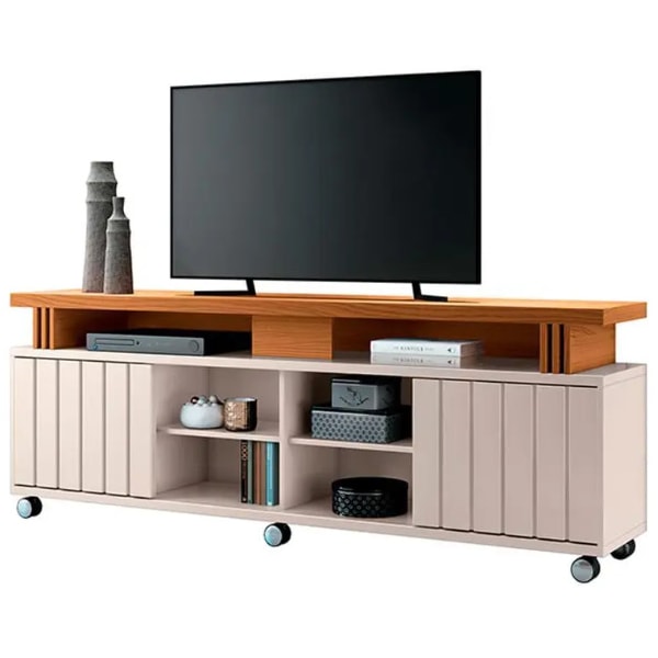 Bancada Briz 1.8 HB Moveis 2 Portas de Correr para Tv de ate 70