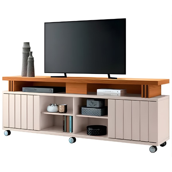 Bancada Briz 1.8 HB Moveis 2 Portas de Correr para Tv de ate 70