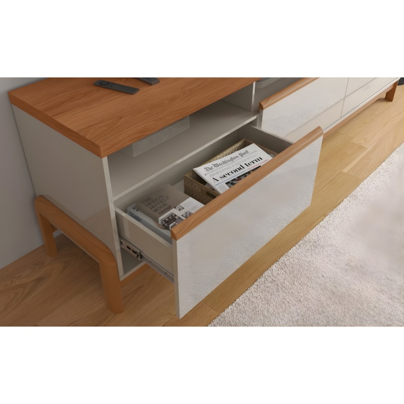 Bancada Lukaliam Elegance 1.9 1 Porta 2 Gavetas Para Tv De Ate 75