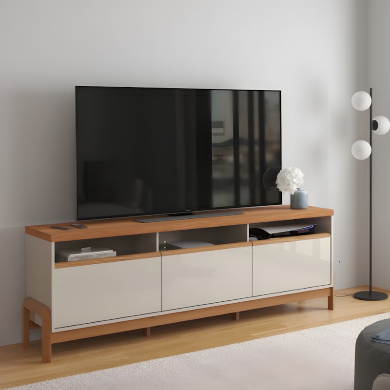 Bancada Lukaliam Elegance 1.9 1 Porta 2 Gavetas Para Tv De Ate 75