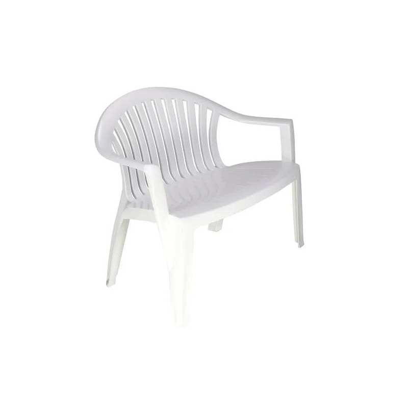 Banco de Jardim Tramontina Leme em Polipropileno Branco