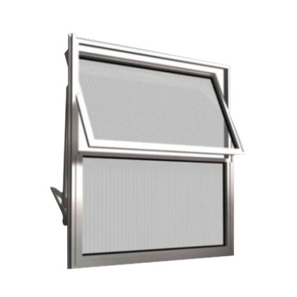 Basculante CLM Aluminio 40X40 Branco Vidro Boreal Premium 