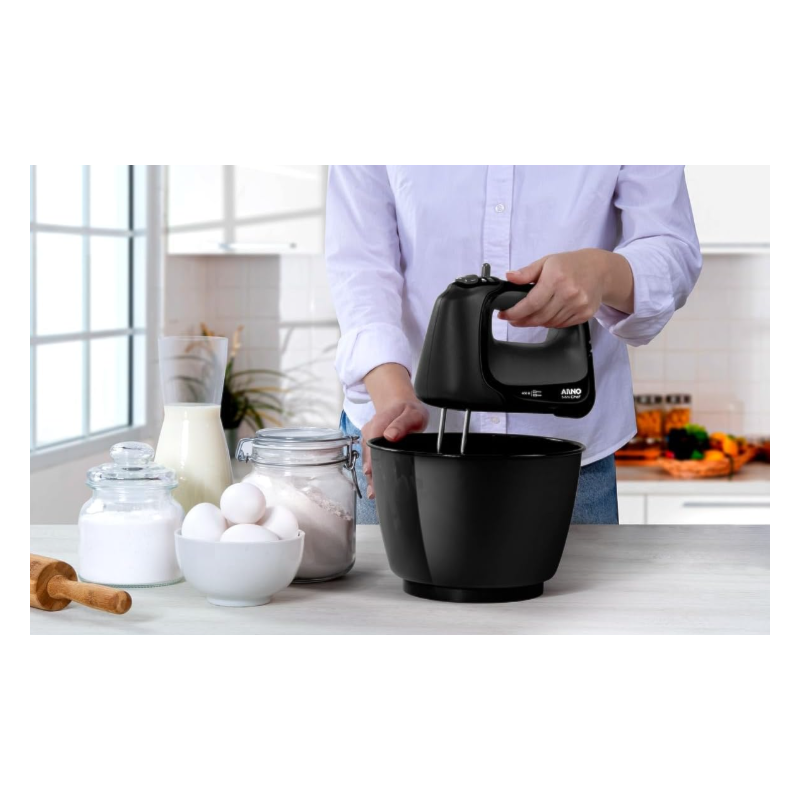 Batedeira Arno Mini Chef Portatil 400W 127V Preto HM01-79abb28e-aa3b-40e9-8bea-44cfabcefb8c