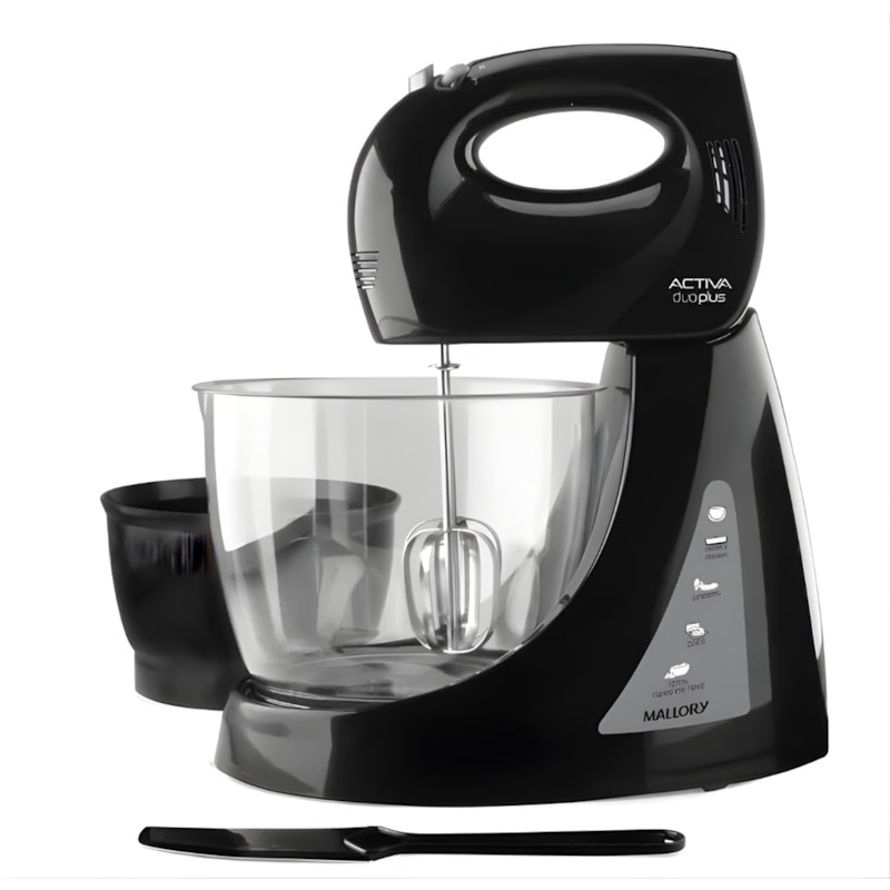Batedeira Mallory Activa Duo Plus 127V Potente e Versátil, Preta-20c8cef0-9e2c-434b-b896-6cb5c427f4a6