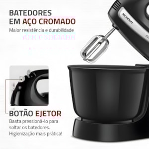 Batedeira Mondial Cake Premium 500W 127V/60HZ B-50-B Preto