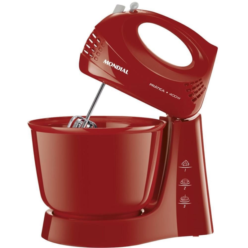 Batedeira Mondial Prática B-44-R 400W 127V Vermelha