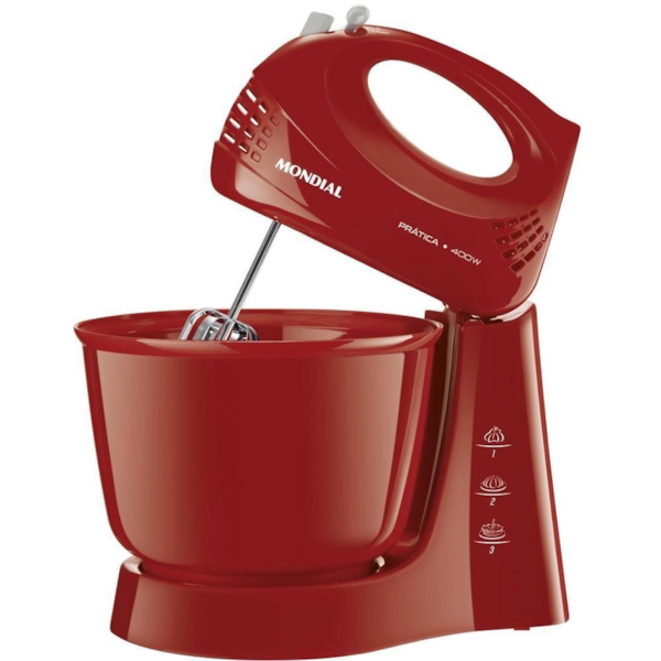 Batedeira Mondial Prática B-44-R 400W 127V Vermelha-5c2c6a7e-ad91-4001-badc-26f5d41875a3