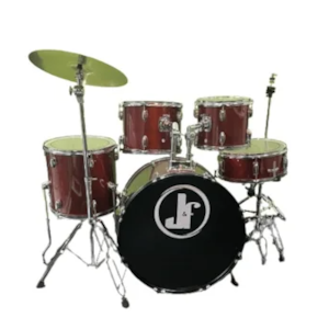Bateria Acústica Vermelha Jateada Blasted Red