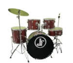 Bateria Acústica Vermelha Jateada Blasted Red