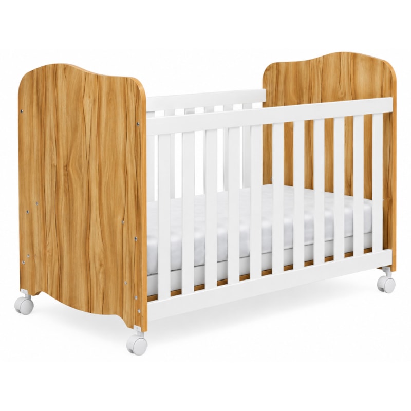 Berço Peroba Uli Americano Branco Brilho e Amêndoa 690.87 para Bebê-a7e68748-6179-4135-90d6-0a6ea8af61d8