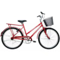 Bicicleta Aro 26 Cairu Genova Freio V-Brake com Cestinha &ndash; Vermelho-913524b1-cbe4-4b90-b52f-33f412988322