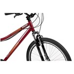 Bicicleta Aro 26 Caloi Rouge com 21 Marchas, Quadro 17" e Suspensão Dianteira - Vinho