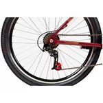 Bicicleta Aro 26 Caloi Rouge com 21 Marchas, Quadro 17" e Suspensão Dianteira - Vinho