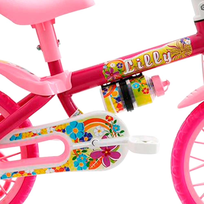 Bicicleta Cairu Aro 12 Feminino Flower Lilly Rosa/Branco-2f337b96-3a37-49e9-af8c-a9c45c7b1dee
