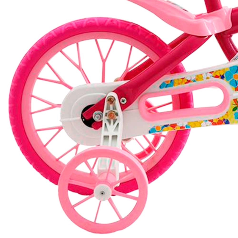 Bicicleta Cairu Aro 12 Feminino Flower Lilly Rosa/Branco-8642aa95-470d-4b11-983f-96212b02d4e4
