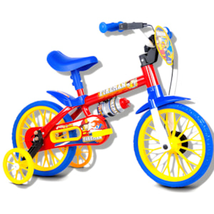 Bicicleta Cairu Aro 12 Masculino Fire/Water Man Vermelho/Azul