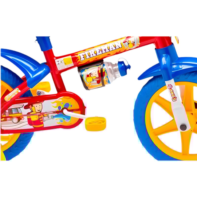 Bicicleta Cairu Aro 12 Masculino Fire/Water Man Vermelho/Azul-3fae5ae3-01b4-46ac-b8dc-bedaa14cc85e