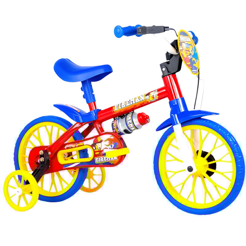 Bicicleta Cairu Aro 12 Masculino Fire/Water Man Vermelho/Azul-c01b2a35-f615-4069-bbc6-504a81587306