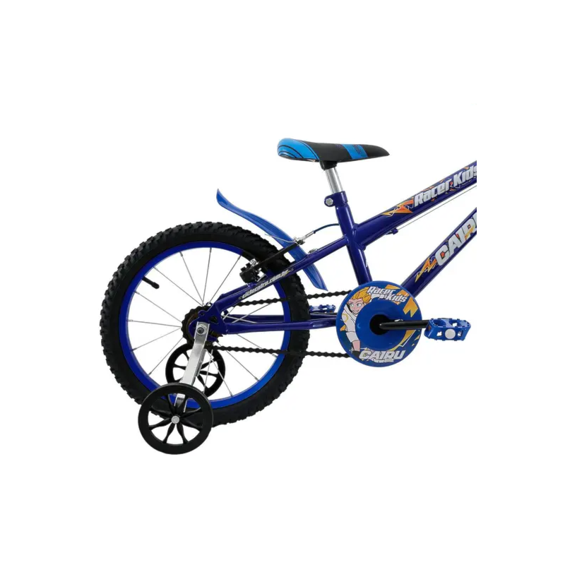 Bicicleta Cairu Aro 16 Masculino Racer Kids Mountain Bike Preto/Azul