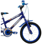 Bicicleta Cairu Aro 16 Masculino Racer Kids Mountain Bike Preto/Azul