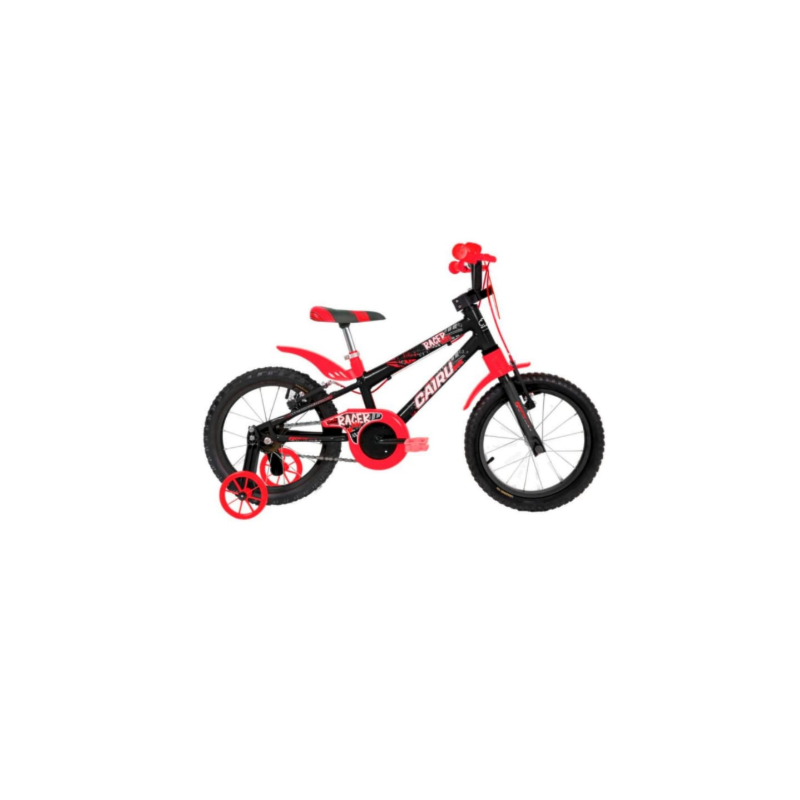 Bicicleta Cairu Aro 16 Masculino Racer Kids Preto/Vermelho
