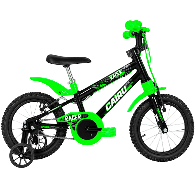 Bicicleta Cairu Aro 16 Mountain Bike Masculino Racer Kids Preto/Verde-39b6277e-7d4e-4a87-9032-74c00323f7d7
