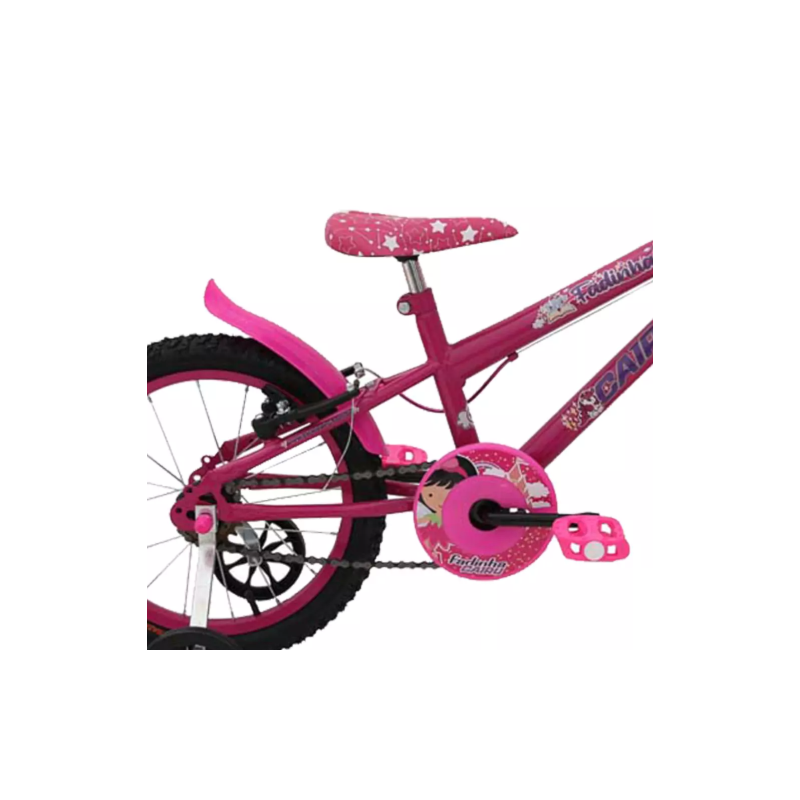Bicicleta Cairu Aro 16 MTB Fadinha Preto/Pink