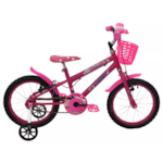 Bicicleta Cairu ARO 16 MTB Fadinha Preto/Pink