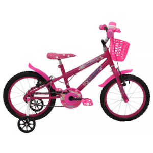 Bicicleta Cairu ARO 16 MTB Fadinha Preto/Pink