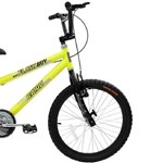 Bicicleta Cairu Aro 20 MTB Cross Flash Boy Amarelo Neon 