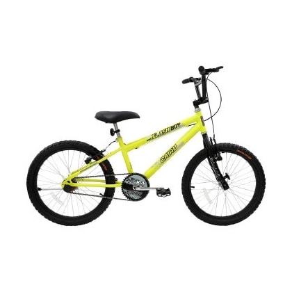 Bicicleta Cairu Aro 20 MTB Cross Flash Boy Amarelo Neon