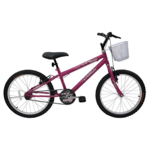 Bicicleta Cairu Aro 20 MTB REB Star Girl com Cesto Rosa/Pink319700