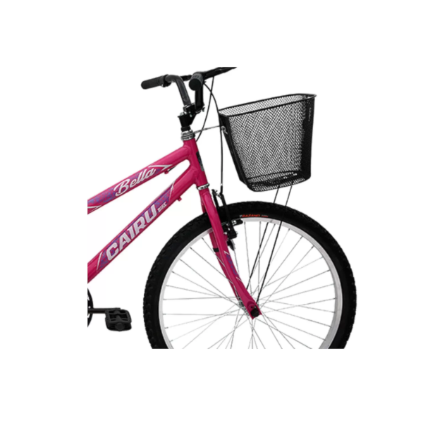Bicicleta Cairu Aro 24 Bella REB Mountain Bike com Cesto Pink/Preto-9dfef3ac-5c9f-49c0-89aa-ae16e3d5668f