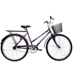 Bicicleta Cairu Aro 24 Genova com Cesto e Freio V-Brake Violeta