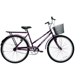 Bicicleta Cairu Aro 24 Genova com Cesto e Freio V-Brake Violeta