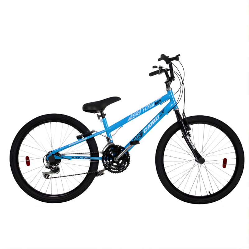 Bicicleta Cairu Aro 24 Mountain Bike REB com 21 Machas Flash Boy Azul-ba131356-2c3f-47bd-876e-32535b87483d
