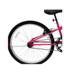 Bicicleta Cairu Aro 24 MTB REB Bella com Cesto Pink/Preto