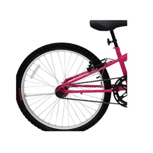 Bicicleta Cairu Aro 24 MTB REB Bella com Cesto Pink/Preto