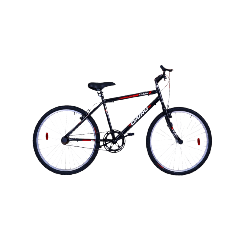 Bicicleta Cairu Aro 26 Flash com 21 Marchas Mountain Bike Preto/Vermelho