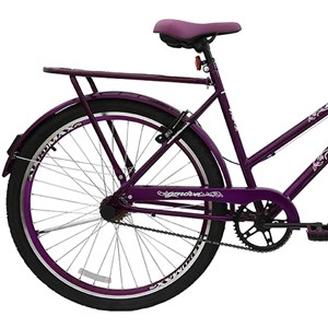 Bicicleta Cairu Aro 26 Genova Personal com Cesto e Freio V-Brake Violeta 