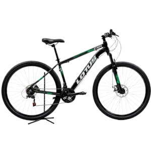 Bicicleta Cairu Aro 29 Alumínio Lotus Preto/Verde 17.5 CXR 21V