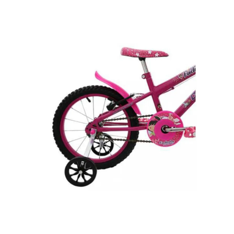Bicicleta Cairu Aro16 Feminina MTB Fadinha Rosa Pink