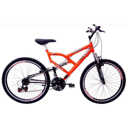 Bicicleta Cairu Aro26 21M C/ Suspensao Jump Boy Laranja/Preto