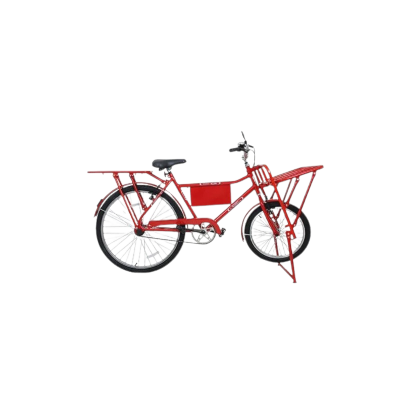 Bicicleta Cairu Carga Pesada VB Vermelha – Aro 26, Quadro Reforçado, Freio V-Brake e Bagageiro Traseiro