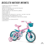 Bicicleta Cairu Feminina Aro 12 Charm Rosa